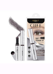 Eyeshadow product with packaging on a white background