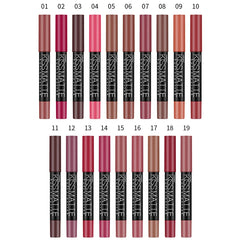 19 Colors Sexy Matte Lip Stick Lipliner Lip Liner Pencil