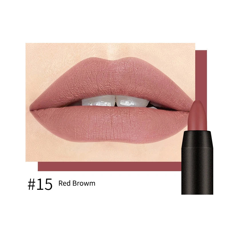19 Colors Sexy Matte Lip Stick Lipliner Lip Liner Pencil