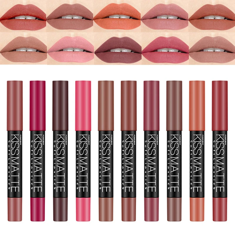 19 Colors Sexy Matte Lip Stick Lipliner Lip Liner Pencil